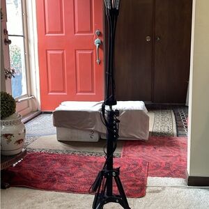 Black Floor Lamp with Adjustable Stand